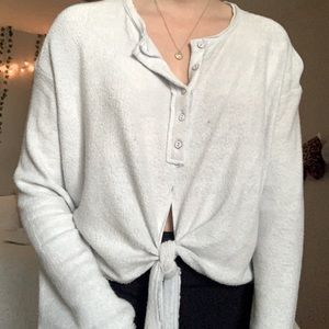 Free People blue comfy top